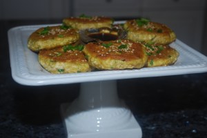 Garlic Ginger Tofu Cakes