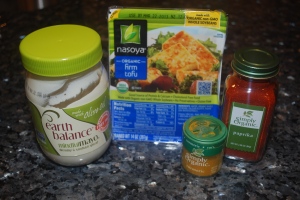 ingredients for tofu eggless salad